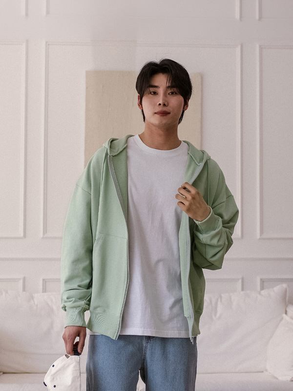 (L-7XL)<br>카르곤 带帽拉链 T069