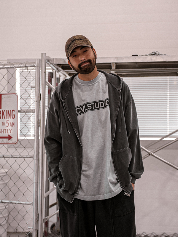 (M-5XL)<BR>파라나토 颜料 带帽拉链