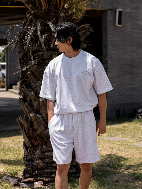 [SET](XL-6XL)<BR>디하시 短袖T恤+하파다 松紧带短裤