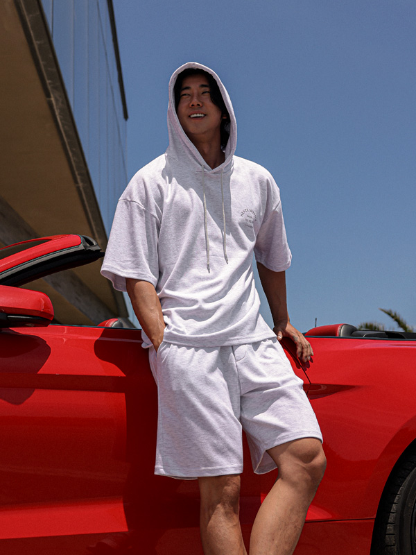 [SET](XL-6XL)<BR>코타비 반팔후드+하파다 松紧带短裤