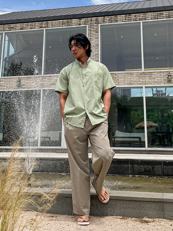 (XL-6XL)<BR>다포크 短袖衬衫