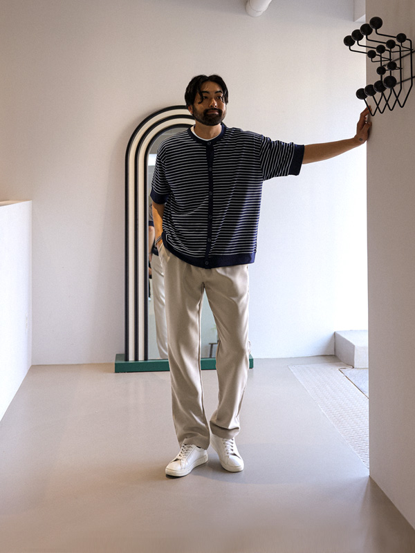 (M-4XL)<br>보로디노 条纹 반팔가디건