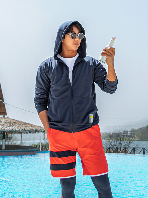 (L-3XL)<BR>쿠타 带帽拉链