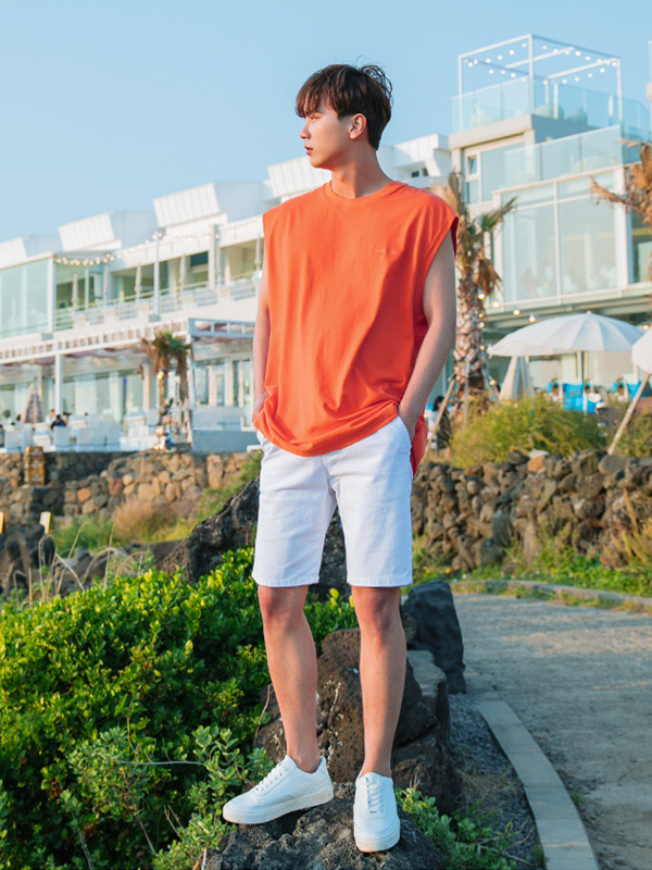 (L-5XL)<br>라이츠 favorite 后开叉背心