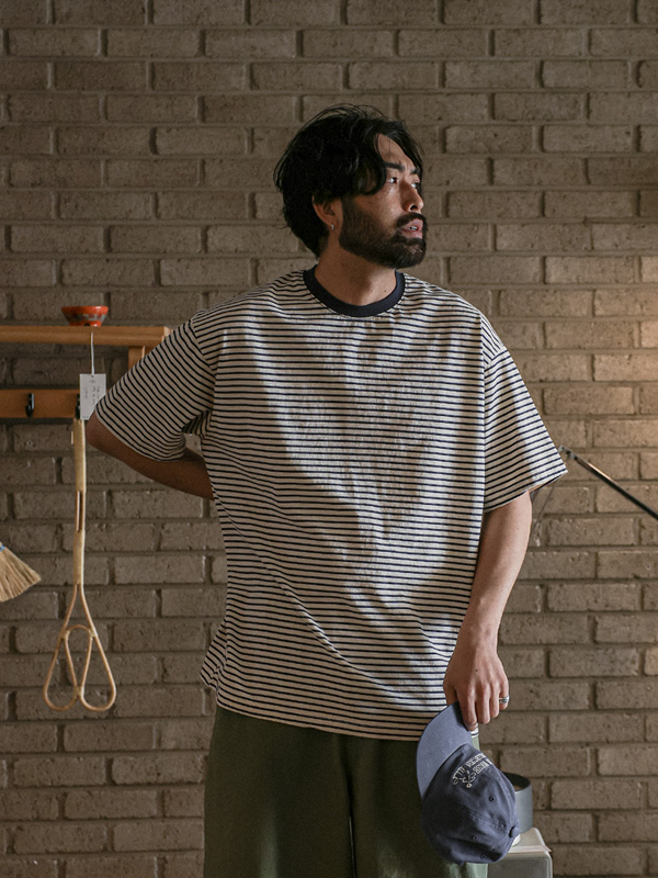 라니펫 条纹 短袖T恤