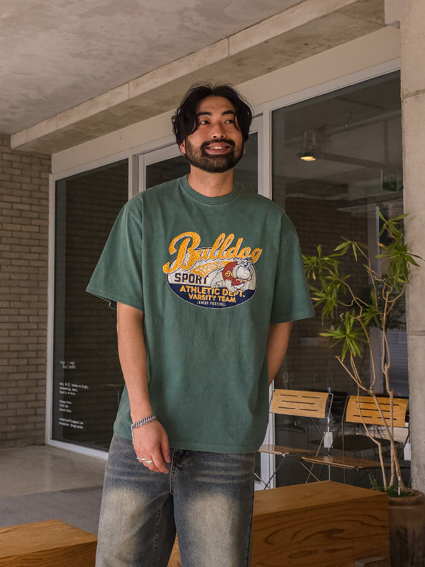 해피불독 颜料 短袖T恤