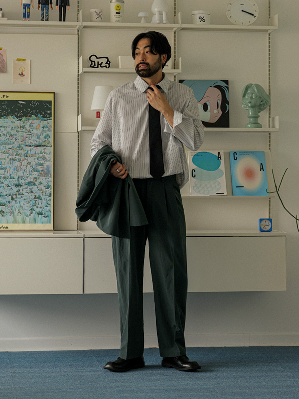 (L-7XL)<br>바틴다 半宽配合 后松紧带 벌룬슬랙스 S016-P