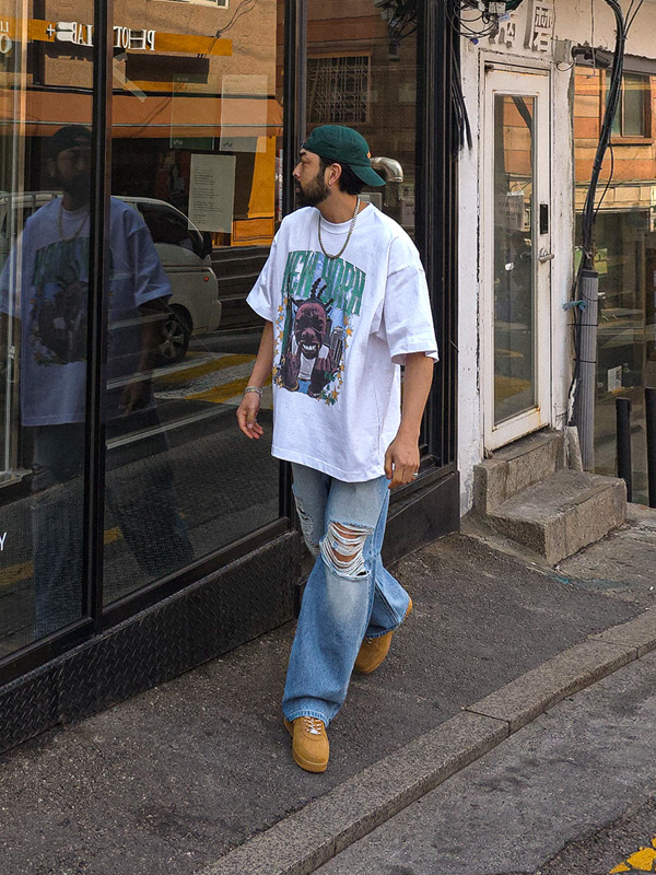 (XL-4XL)<BR>아키타 短袖T恤