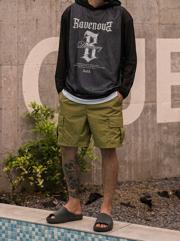 (M-4XL)<br>얀코 货物绑带短裤 364