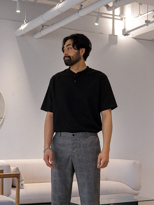 (M-4XL)<br>루간스크 亨利颈 短袖T恤