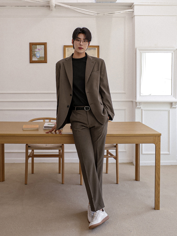 (M-7XL)<BR>쿠아론 标准配合 弹力 뒷밴딩팬츠 S012-P