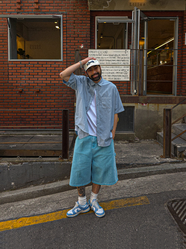 블랜타이 颜料 短袖衬衫