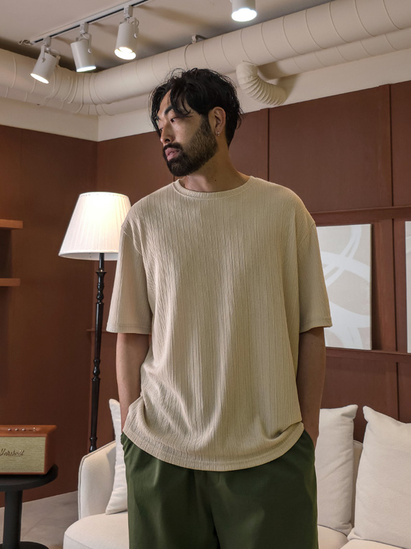 (L-5XL)<br>콘드로 니트반팔티