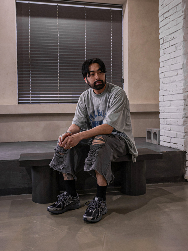 클레마티 网眼短袖连体衣