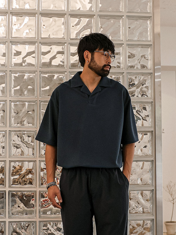 (L-7XL)<BR>에르딩 短袖领衬衫