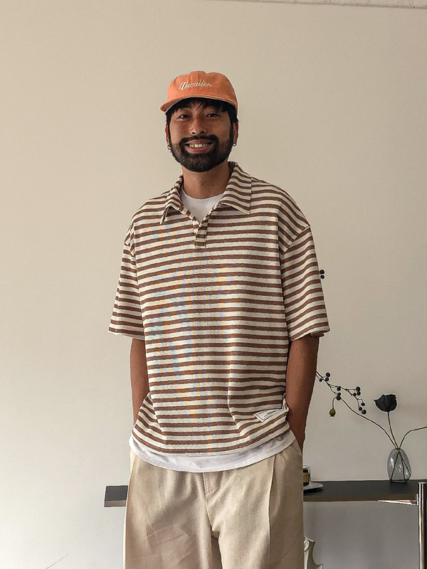 (L-7XL)<br>쿠스토바 条纹 短袖领衬衫