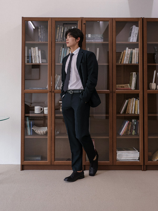 [SET](M-7XL)<br>트루먼 싱글자켓+카포트 옆밴딩팬츠