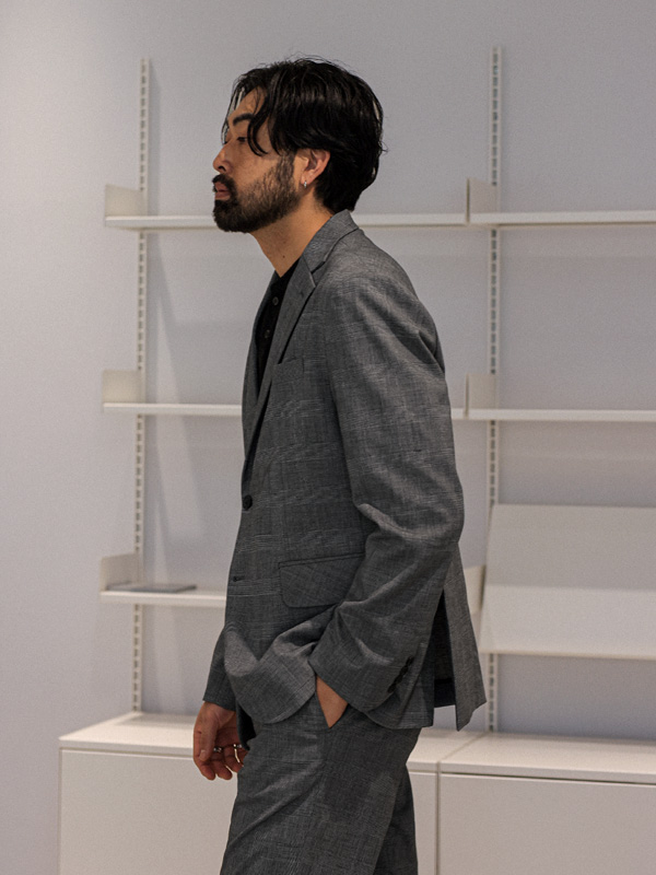 (M-7XL)<BR>카우타르 글렌체크 싱글자켓 S014-J