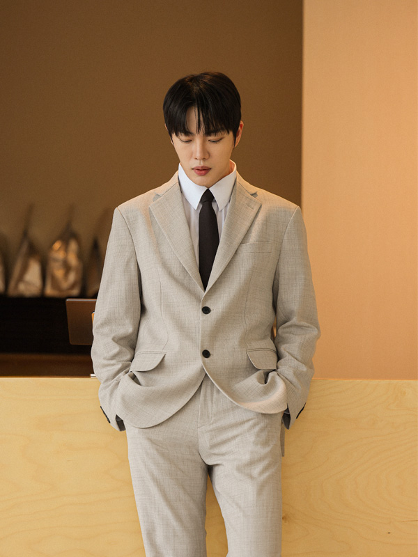 [SET](M-7XL)<br>쿠르다 싱글자켓+모니한 뒷밴딩팬츠