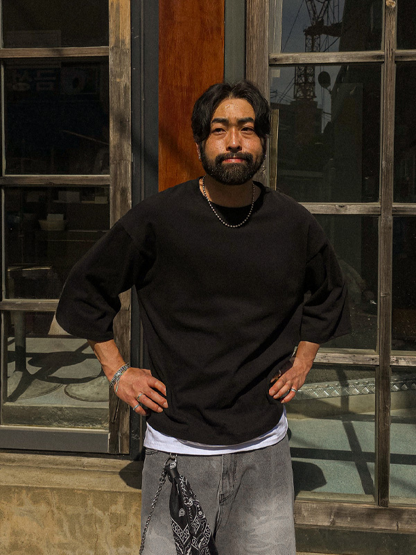 (XL-6XL)<br>럭커 分层 短袖T恤