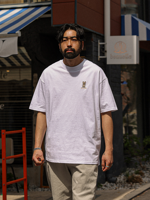 (L-7XL)<BR>퍼피크루 短袖T恤 T074