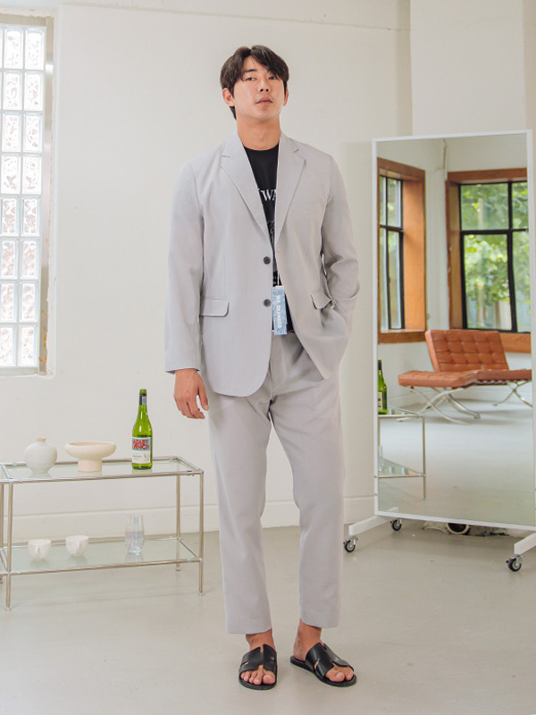 [SET](S-6XL)<BR>요카나 休闲西服+사그라다 宽松长裤