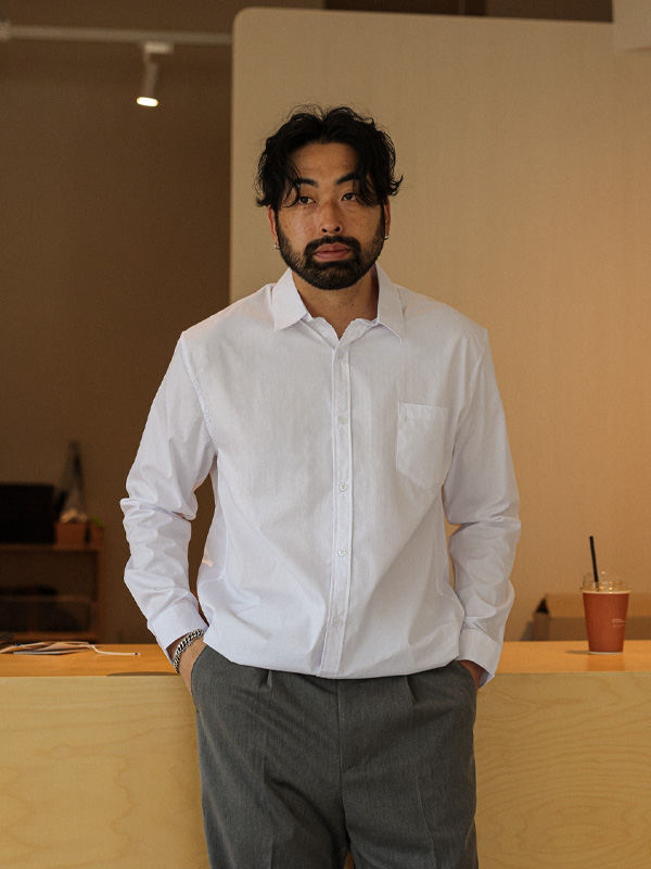 (L-6XL)<Br>토블론 넣은척 氨纶衬衫