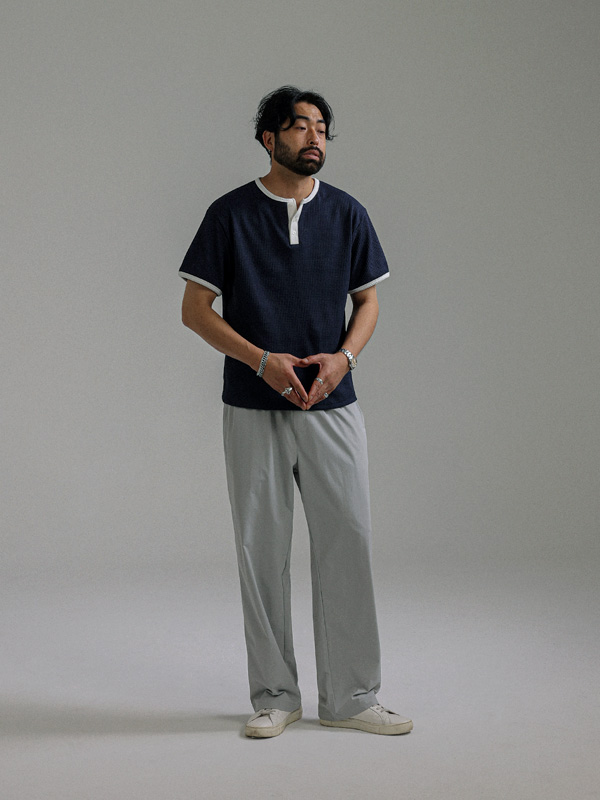 (M-4XL)<br>이스혼트 亨利颈 短袖T恤