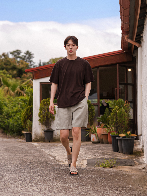 (M-5XL)<BR>아틀라스 华夫饼 短袖T恤