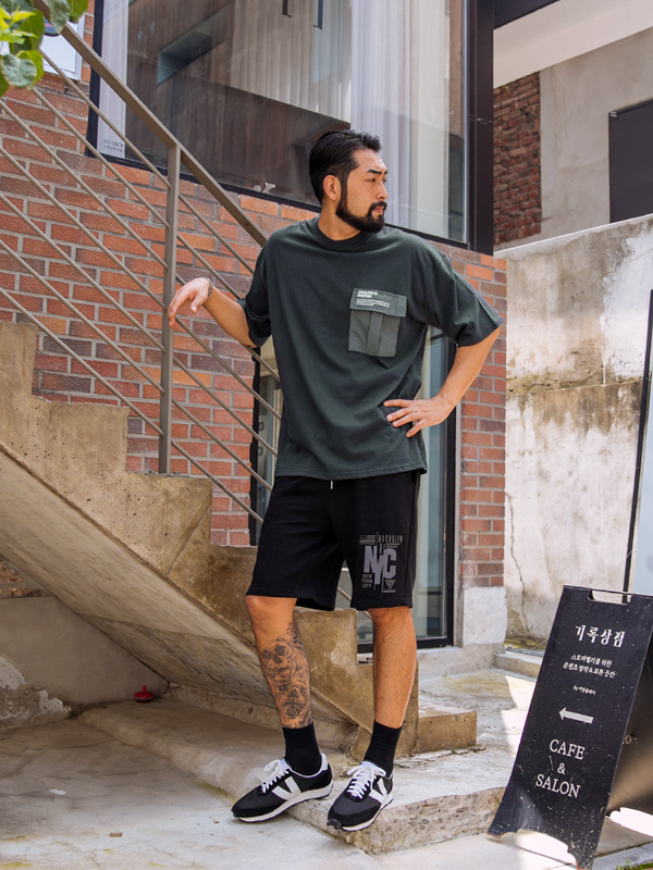 (M-4XL)<BR>아이다호 NYC 松紧带短裤