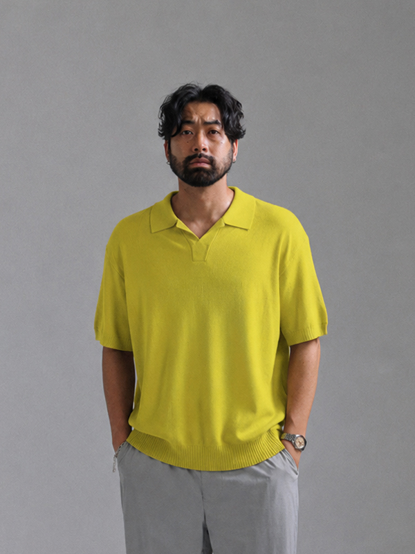 (L-5XL)<br>킨토어 领 短袖针织品