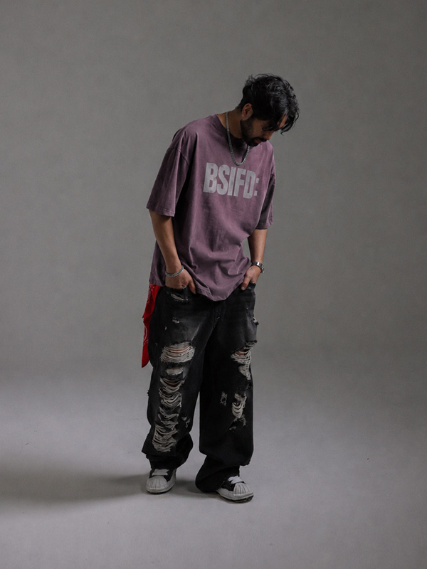 (M-6XL)<BR>모트빌 颜料 短袖T恤 24324