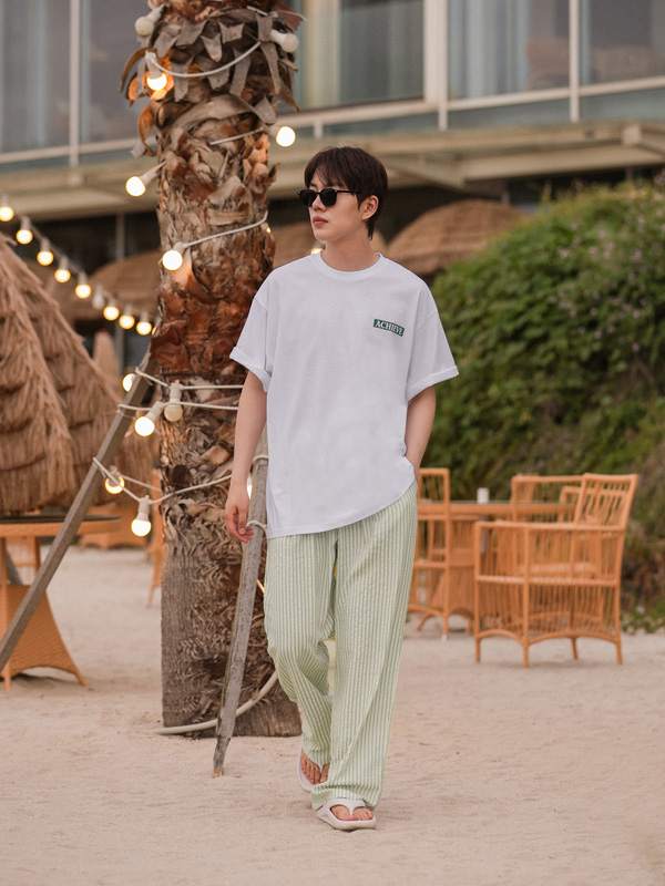 <font color="#660616">[Big ing EVENT 商品]</font><br>(L-7XL)<BR>레인폴 半宽配合 条纹 松紧带裤
