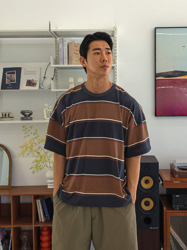 로리오트 条纹 短袖T恤
