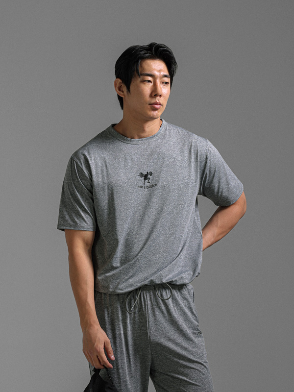 [SET](L-7XL)<BR>레버넌트 短袖T恤 + 디파이언스 运动服裤子 <br><font color="#098a09"><B>*选择长度 하 (基础,长款+10cm)</B></font><br><font color="#072c81"><B>[ W.DNA ]</B></font>