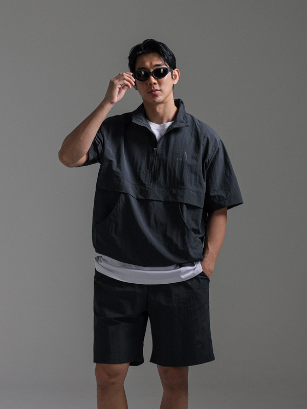 [SET](XL-6XL)<br>두드나카 반팔아노락 + 누를라트 松紧带短裤 <br><font color="#072c81"><B>[ W.DNA ]</B></font>