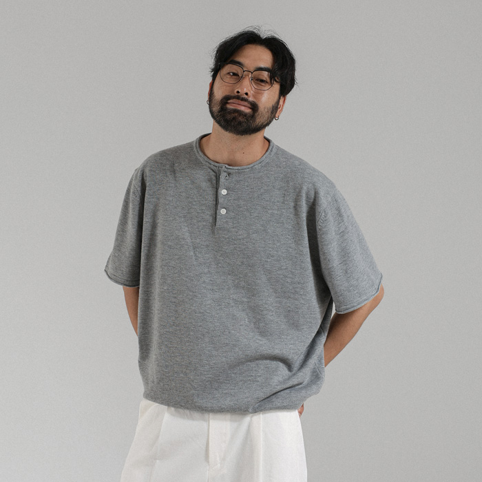 (XL-5XL)<BR>아그다드 亨利颈 데끼반팔티
