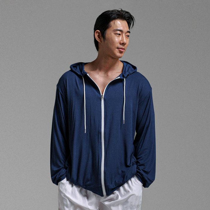 (M-5XL)<BR>훌라 海滩 带帽拉链