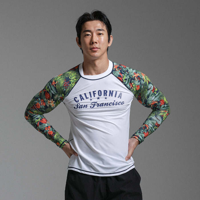 [SET](M-4XL)<BR>캘리포니아 鲁什卫士 + 花 打底裤