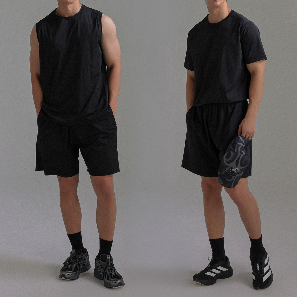 [SET](L-7XL)<br>라타바 冰箱  运动套装 (背心/短袖/短裤) <br><font color="#072c81"><B>[ W.DNA ]</B></font>