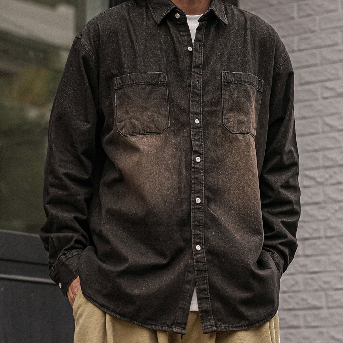 (L-4XL)<br>크런저 牛仔衬衫 106