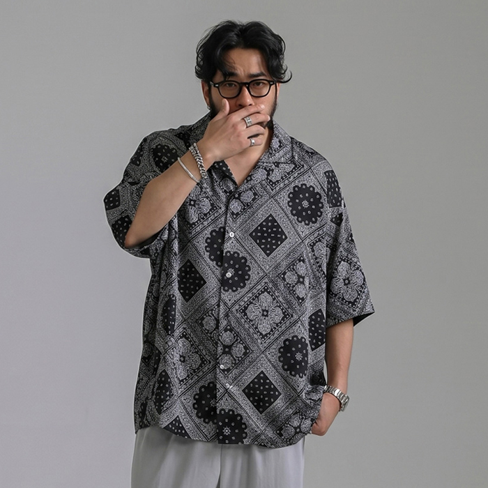 (XL-6XL)<BR>타사보 短袖衬衫