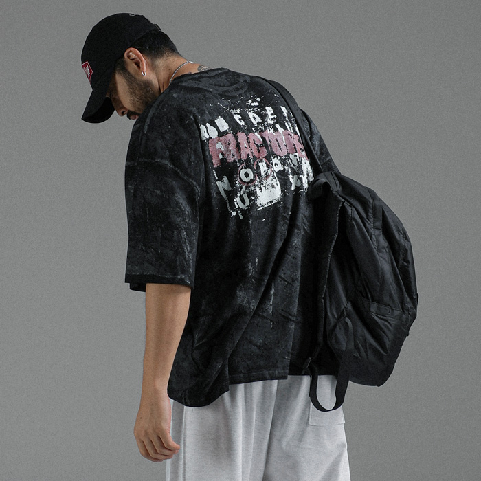 (L-5XL)<BR>로비니 水洗 短袖T恤