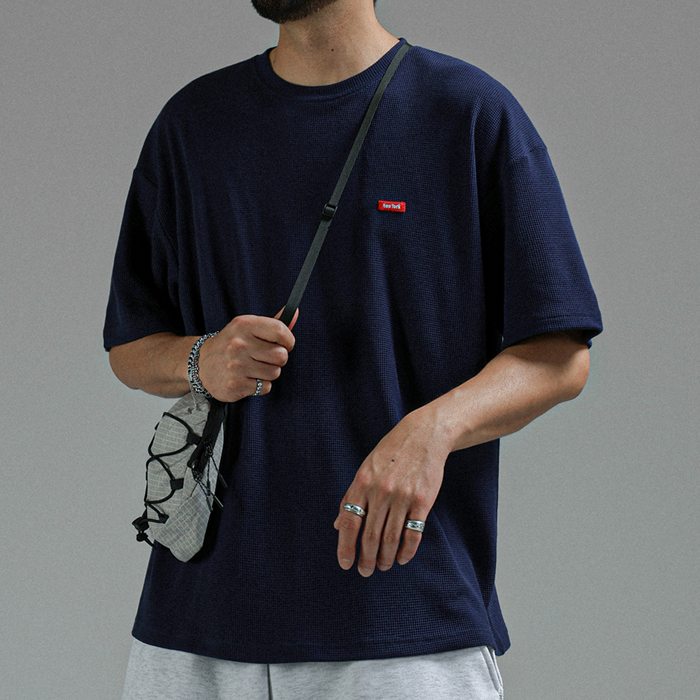 (L-7XL)<BR>리오아차 华夫饼 短袖T恤