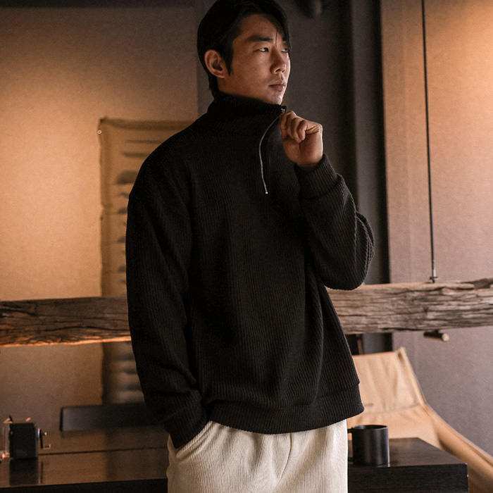 (M-4XL)<BR>바타디라 针织衫 기모반집업