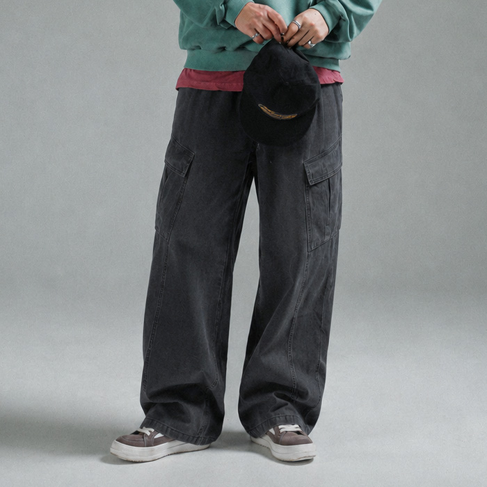 (XL-6XL)<br>루비크 半宽配合 사선카고 松紧带裤 8255