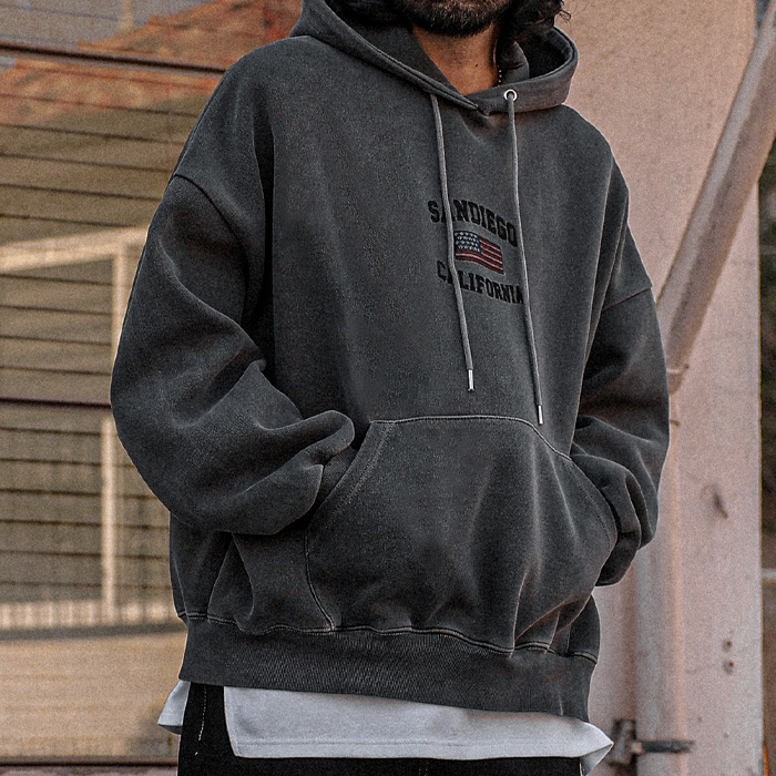(XL-6XL)<BR>터니스버 颜料 带帽T恤 <br><font color="#098a09"><B>选择长度 (基础,长款+6cm)</B></font>