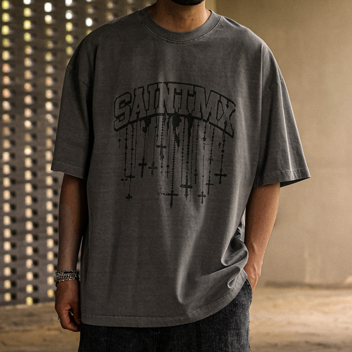 (XL-6XL)<br>킨도니 颜料 短袖T恤