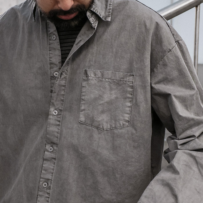 (L-5XL)<BR>오코마 颜料 포켓셔츠