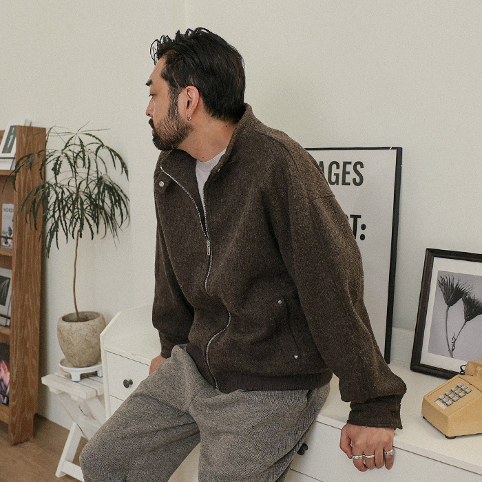 (L-7XL)<br>하르카니 针织衫 울집업